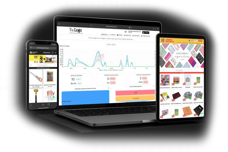 Plataforma VentasxMayor responsive en múltiples dispositivos