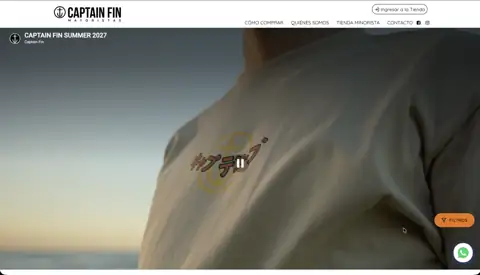 Tienda mayorista de surf y lifestyle Captain Fin, creada con VentasxMayor