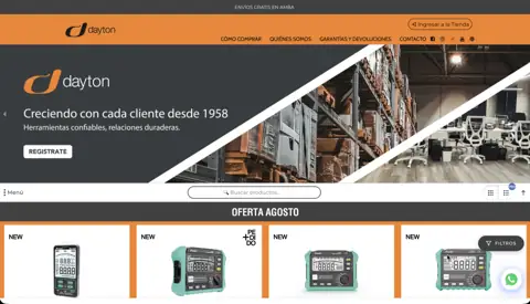 Tienda mayorista de herramientas Dayton, creada con VentasxMayor