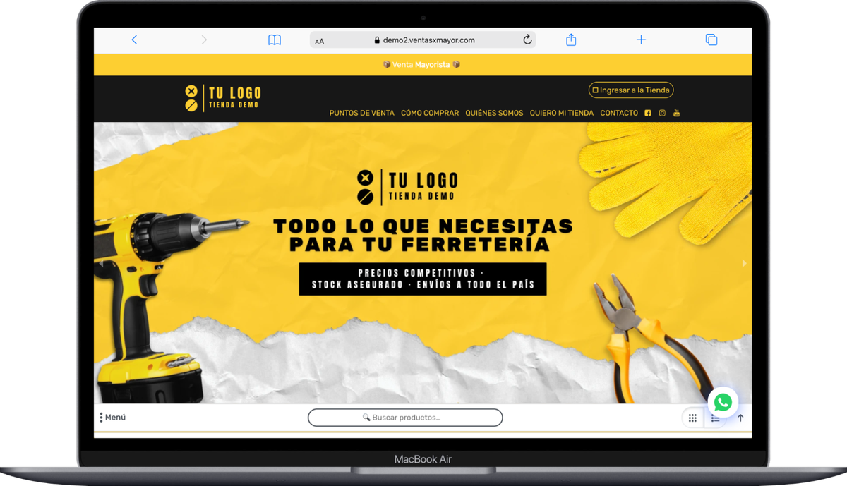 Tienda demo de ferreteria mayorista hecha con ventasxmayor.com.pe