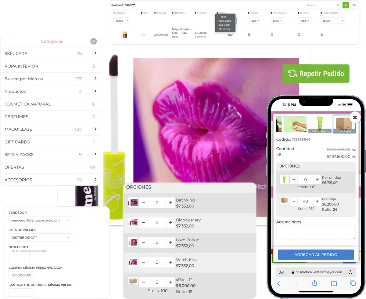 funciones para mayoristas de cosmetica y belleza ventasxmayor.com.pe