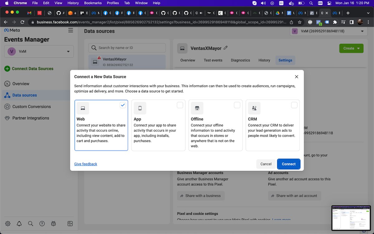 Select Web data source