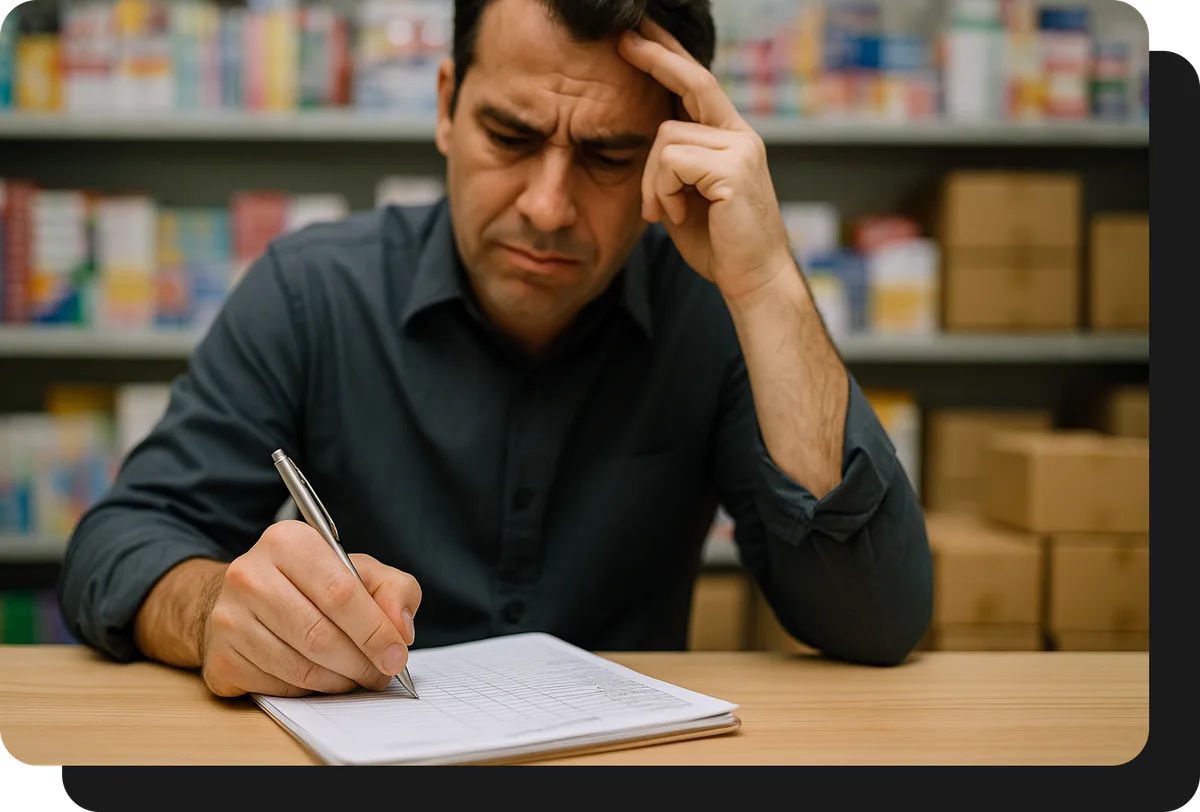 mayorista de libreria tomando pedidos a mano sin ventasxmayor.com.pe